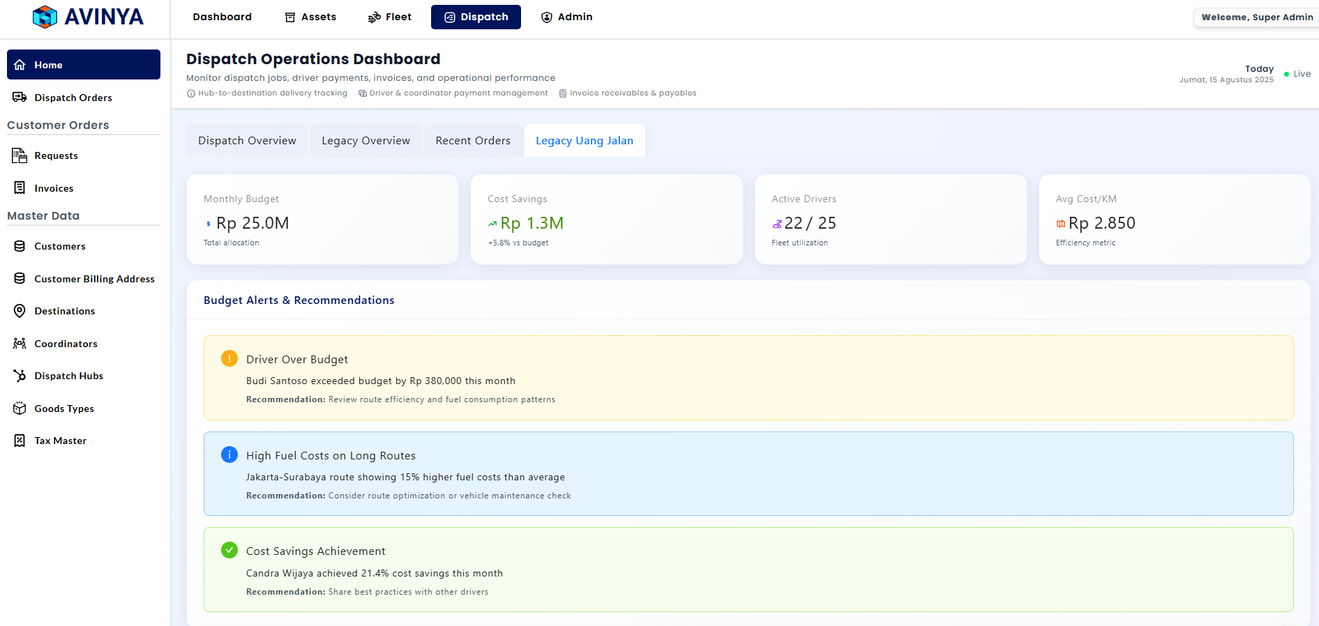 Route Optimization Center